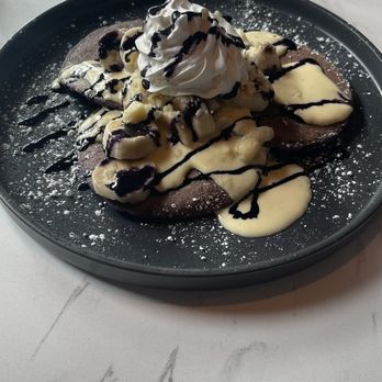 Woo Bar & Kitchen - Ube Mac Nut Banana Pancake - Asian Fusion Near Me - Seattle, Washington Woo Bar & Kitchen - Ube Mac Nut Banana Pancake - Asian Fusion Near Me - Seattle, Washington