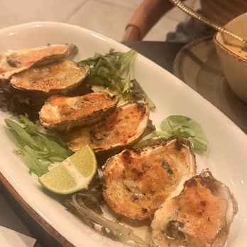 Finn and Fire - Charbroiled Oysters, garlic butter - Sushi Bars Near Me - Alexandria, Virginia Finn and Fire - Charbroiled Oysters, garlic butter - Sushi Bars Near Me - Alexandria, Virginia