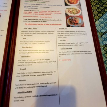 Orchids Thai Restaurant - Oct 2021: Menu Pic 4 of 9-- Dinner Entrees - Thai Near Me - Port Richey, Florida