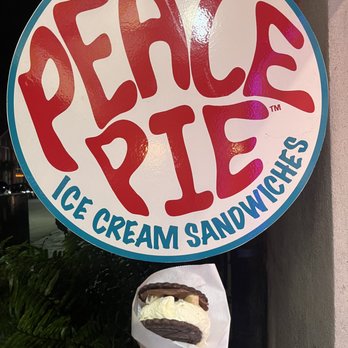 Peace Pie - Cookie Dough (vanilla ice cream, chocolate mouse and cookie dough chunks, sandwiched between 2 chocolate cookies) - Desserts Near Me - Charleston, South Carolina Peace Pie - Cookie Dough (vanilla ice cream, chocolate mouse and cookie dough chunks, sandwiched between 2 chocolate cookies) - Desserts Near Me - Charleston, South Carolina