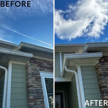 Open Sea Pressure Washing - Before and after gutters - Pressure Washers Near Me Open Sea Pressure Washing - Before and after gutters - Pressure Washers Near Me