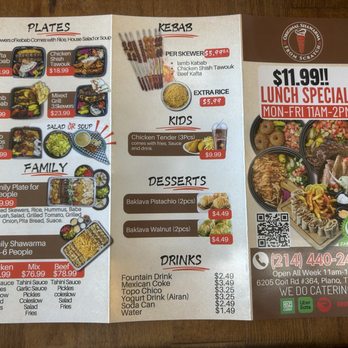 Original Shawarma - Menu - Mediterranean Near Me - Plano, Texas