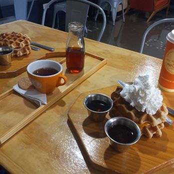 Infusion Coffee & Tea - Tea, Chai, and Waffles with eggs and cheese inside. Delicious! - Coffee & Tea Near Me - Phoenix, Arizona
