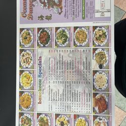 Ocean Dragon Chinese II - Menu