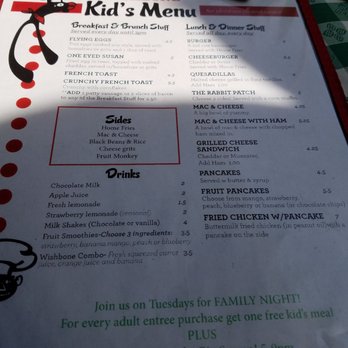 Wishbone - Kids menu - Breakfast & Brunch Near Me - Chicago, Illinois
