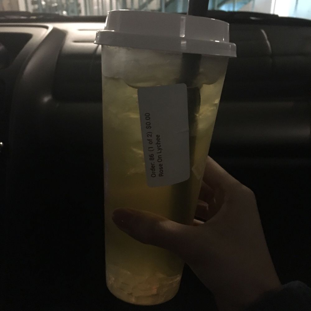 Prolece Tea - Rose on lychee (rose green tea with lychee jelly) not that sweet!!! (Which is what I usually expect) - Bubble Tea Near Me - Pasadena, California Prolece Tea - Rose on lychee (rose green tea with lychee jelly) not that sweet!!! (Which is what I usually expect) - Bubble Tea Near Me - Pasadena, California