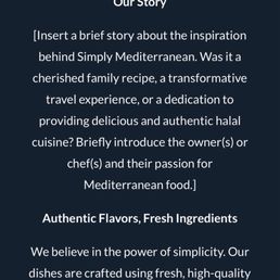 online menu