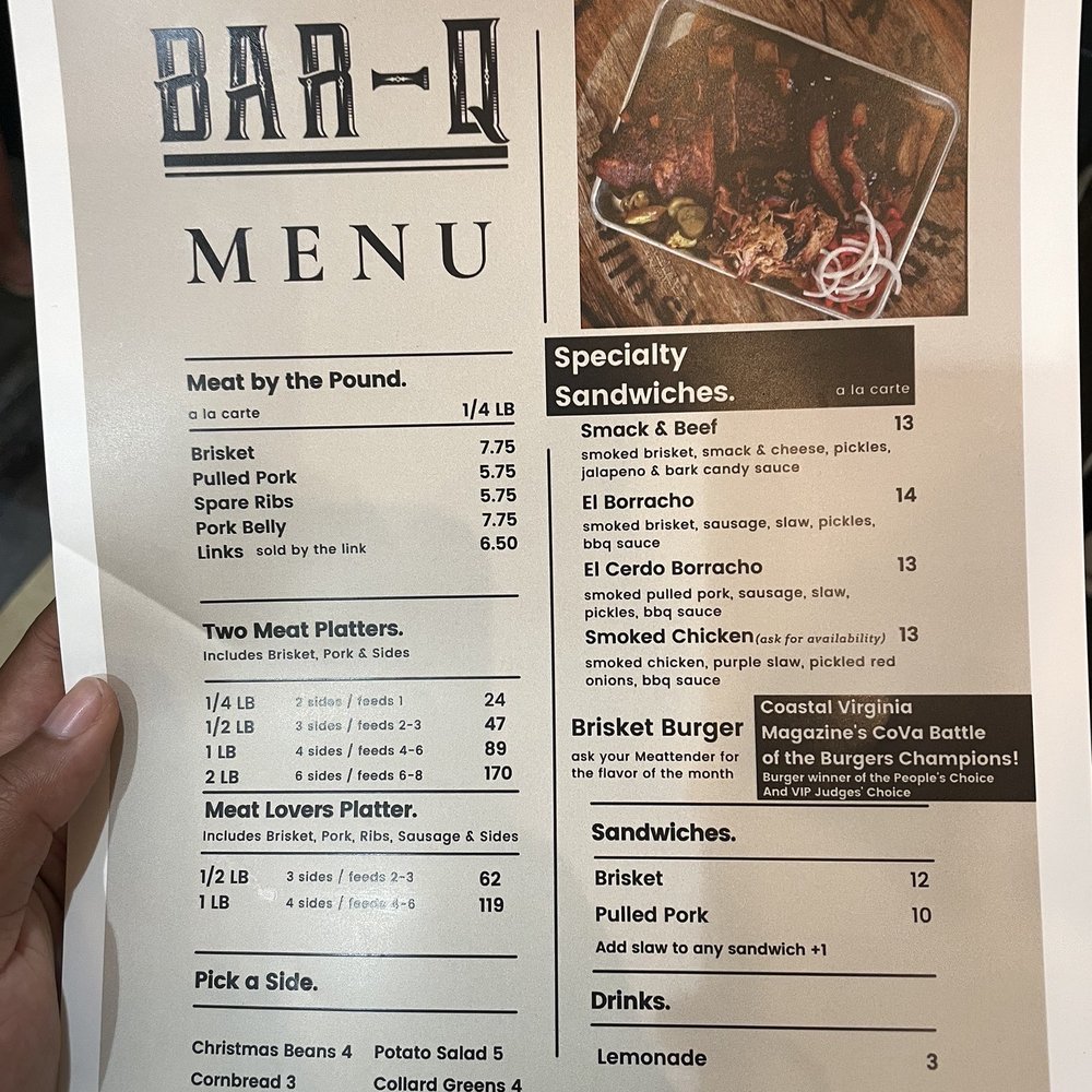 Bar-Q - Menu - Southern Near Me - Norfolk, Virginia Bar-Q - Menu - Southern Near Me - Norfolk, Virginia