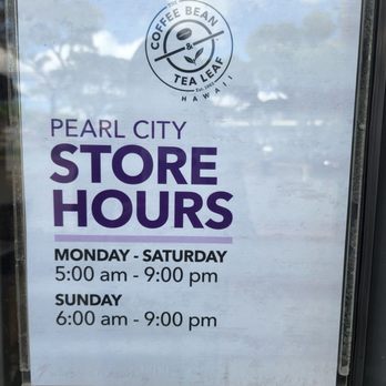 The Coffee Bean & Tea Leaf - Hours of Operation - Coffee & Tea Near Me - Pearl City, Hawaii The Coffee Bean & Tea Leaf - Hours of Operation - Coffee & Tea Near Me - Pearl City, Hawaii