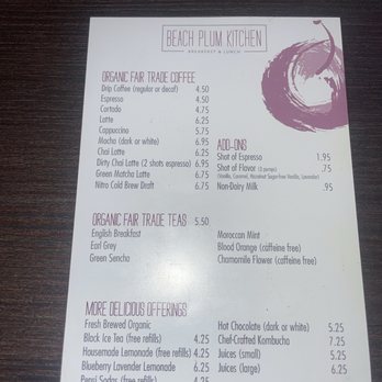 Beach Plum Kitchen - Menu - New American Near Me - Carlsbad, California
