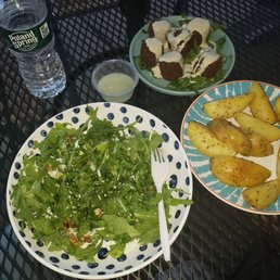 Apple Avocado Salad, Falafel & lemon potatoes Apple Avocado Salad, Falafel & lemon potatoes