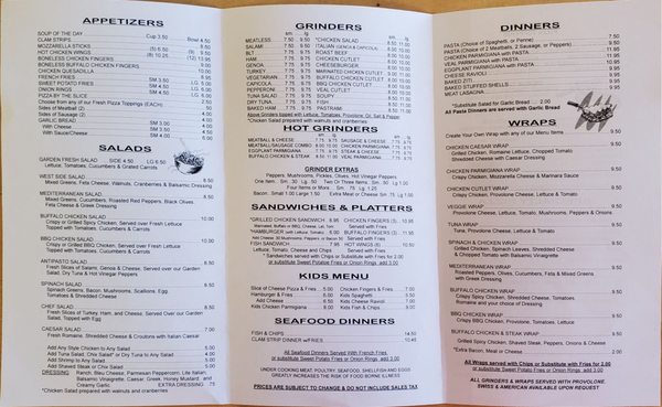 Menu photo 1 VOC's Westside Pizza Norwich, CT Menu photo 1 VOC's Westside Pizza Norwich, CT