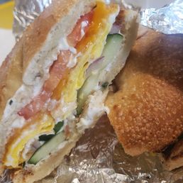 Veggie plus egg and cheese sandwich. Custom not on the menu Veggie plus egg and cheese sandwich. Custom not on the menu