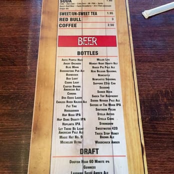 Whiskey Bar Kitchen - Beer menu - Pubs Near Me - Augusta, Georgia