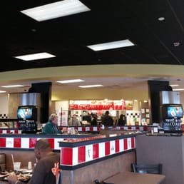 Large dinning area with a buffet. Large dinning area with a buffet.