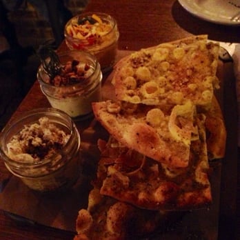 Taverna Rossa - Awesome App: mason jar trio (hummus, TX goat cheese, and pimento cheese) with seasoned flat bread - Pizza Near Me - Plano, Texas Taverna Rossa - Awesome App: mason jar trio (hummus, TX goat cheese, and pimento cheese) with seasoned flat bread - Pizza Near Me - Plano, Texas