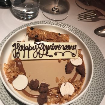 Boulevard - Our chocolate mousse! They decorated it special for our anniversary! - New American Near Me - San Francisco, California Boulevard - Our chocolate mousse! They decorated it special for our anniversary! - New American Near Me - San Francisco, California