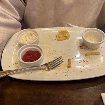 Jimmy's Kitchen and Bar - Empty plate of Walleye Fish & Chips - American Near Me - Minnetonka, Minnesota Jimmy's Kitchen and Bar - Empty plate of Walleye Fish & Chips - American Near Me - Minnetonka, Minnesota