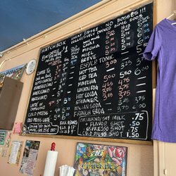 Matchbox Coffee Shop - Menu inside the shop