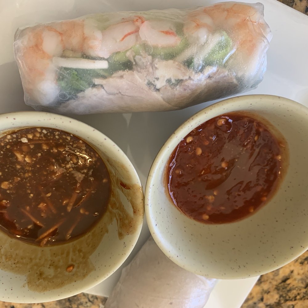 Pho Hai - Spring rolls, peanut sauce and chili paste - Vietnamese Near Me - Houston, Texas Pho Hai - Spring rolls, peanut sauce and chili paste - Vietnamese Near Me - Houston, Texas