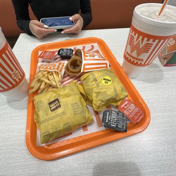 Whataburger - Whataburger Patty Melt, French Fries, Onion Rings, Cheese Whataburger - Burgers Near Me - Huntsville, Alabama Whataburger - Whataburger Patty Melt, French Fries, Onion Rings, Cheese Whataburger - Burgers Near Me - Huntsville, Alabama