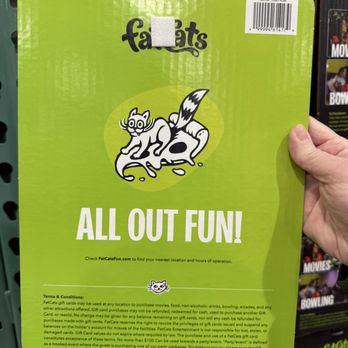 Fat Cats - Bluffdale - Also in the fine print on the back it says you can use the cards for everything including arcade games. - Bowling Near Me - Bluffdale, Utah