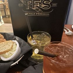 The Falls Steakhouse - Raspberry cosmopolitan and shrimp cocktail!