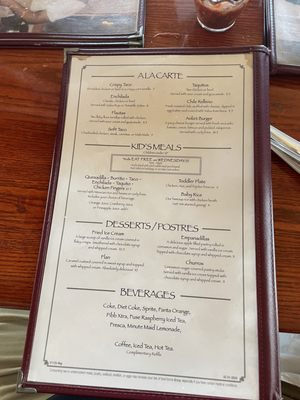 Menu photo 4 Avila's El Ranchito San Clemente, CA