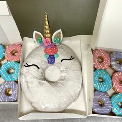 Snowflake Donuts - Big unicorn donut