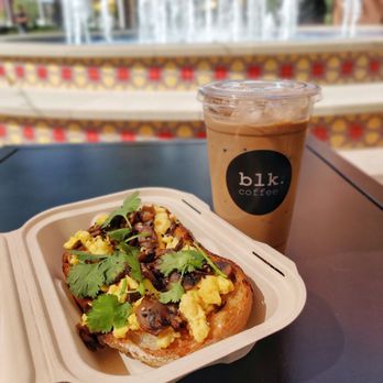 Blk Dot Coffee - Egg & Mushroom toast Vietnamese coffee - Coffee & Tea Near Me - Irvine, California