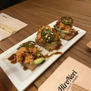 HiroNori Craft Ramen - Crispy Rice With Spicy Tuna - Ramen Near Me - Chino, California