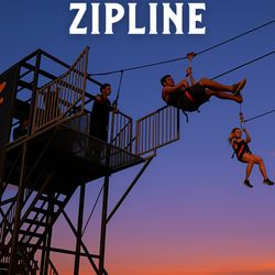 Soar down a thrilling 40-foot zipline for an unforgettable view of the festival.