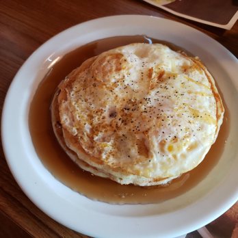 Denny's - Pancakes were great plus the eggs were just the right size to cover them. - American Near Me - Raleigh, North Carolina