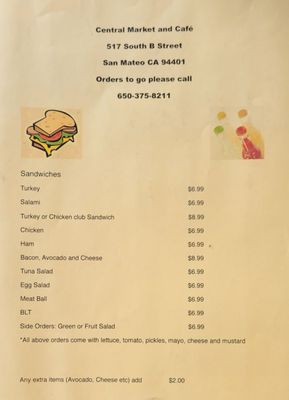 Menu photo 3 Central Market and Cafe San Mateo, CA