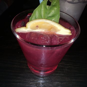 Uptown Tavern - Blueberry Basil Gimlet (made with blueberry vodka) - New American Near Me - San Diego, California