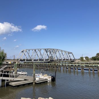 Down Under Restaurant - View of the train bridge - Seafood Near Me - Fernandina Beach, Florida