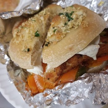 AJ's Pizzeria & Restaurant - Garlic Bread sandwich! - Pizza Near Me - Brooklyn, New York