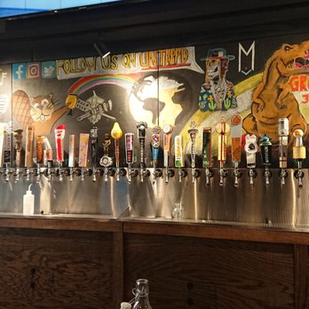 Global Brew Tap House - Their tap wall.  50 of them! - New American Near Me - Schaumburg, Illinois