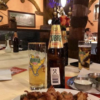 Prince Of India - Vegetables pakora with Indian beer Cobra - Indian Near Me - Mannheim, BW Prince Of India - Vegetables pakora with Indian beer Cobra - Indian Near Me - Mannheim, BW
