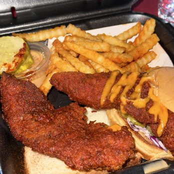 Dave's Hot Chicken - Dave's #3 1 Tender & 1 Slider w/ Fries - Chicken Shop Near Me - Rock Hill, South Carolina Dave's Hot Chicken - Dave's #3 1 Tender & 1 Slider w/ Fries - Chicken Shop Near Me - Rock Hill, South Carolina