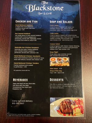 Menu photo 1 The Blackstone Bar and Grill Rochelle, IL Menu photo 1 The Blackstone Bar and Grill Rochelle, IL