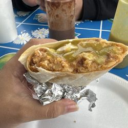 Lili’s Taqueria - Chorizo, huevo, papa, frijoles, queso burrito.