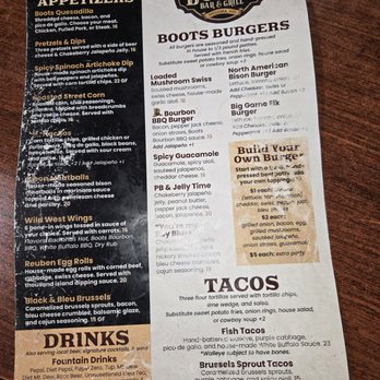 Boots Bar & Grill - Menu - American Near Me - Medora, North Dakota Boots Bar & Grill - Menu - American Near Me - Medora, North Dakota
