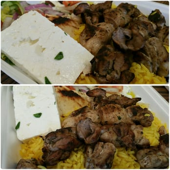 King Souvlaki - Chicken souvlaki platter over rice with feta. - Food Trucks Near Me - Bayside, New York King Souvlaki - Chicken souvlaki platter over rice with feta. - Food Trucks Near Me - Bayside, New York
