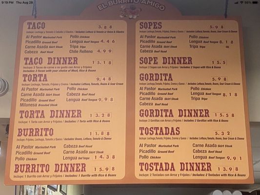 Menu photo 1 El Burrito Amigo Franklin Park, IL Menu photo 1 El Burrito Amigo Franklin Park, IL