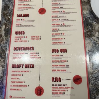 The Backyard - Menu - Burgers Near Me - New Orleans, Louisiana