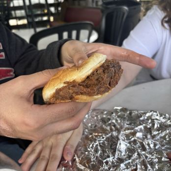 The Shrimp Lady - BBQ pulled pork sandwich combo comes with a bag of chips and a drink. - Seafood Near Me - Satsuma, Alabama The Shrimp Lady - BBQ pulled pork sandwich combo comes with a bag of chips and a drink. - Seafood Near Me - Satsuma, Alabama