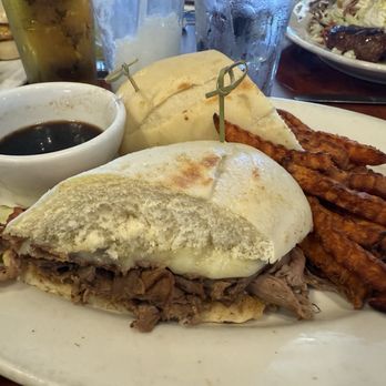 Champions Bar and Grill - Monster beef dip sandwich with sweet potato fries - American Near Me - Antioch, California Champions Bar and Grill - Monster beef dip sandwich with sweet potato fries - American Near Me - Antioch, California