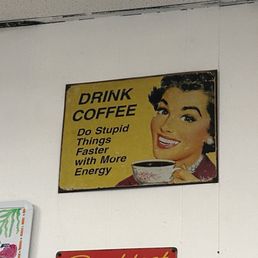 Sign behind the bar, I just thought it was funny lmao