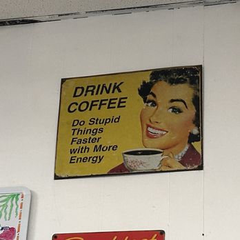 Bertha's Diner - Sign behind the bar, I just thought it was funny lmao - Diners Near Me - Buffalo, New York